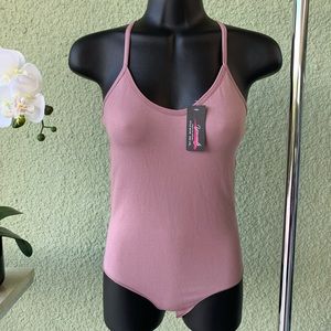 NWT Bodysuit. Pink, with bottoms. Size: L/XL